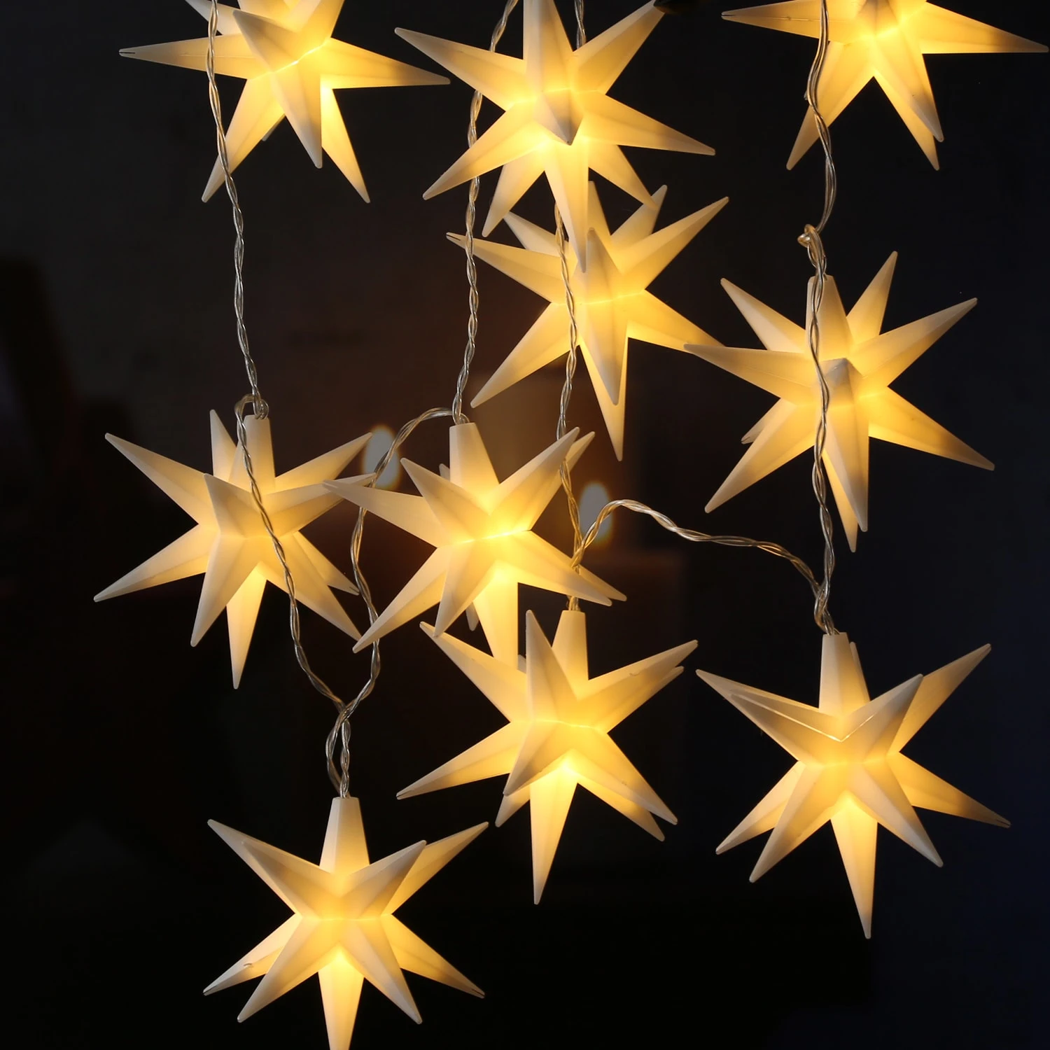 MARELIDA LED Lichterkette 3D Sterne Auch Für Außen L: 1,45m In Weiß – Bild 5