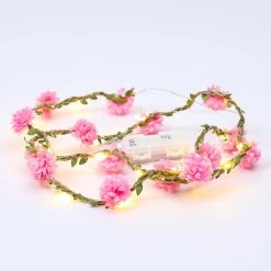 MARELIDA LED Lichterkette Blumen In Rosa - L: 1,45m