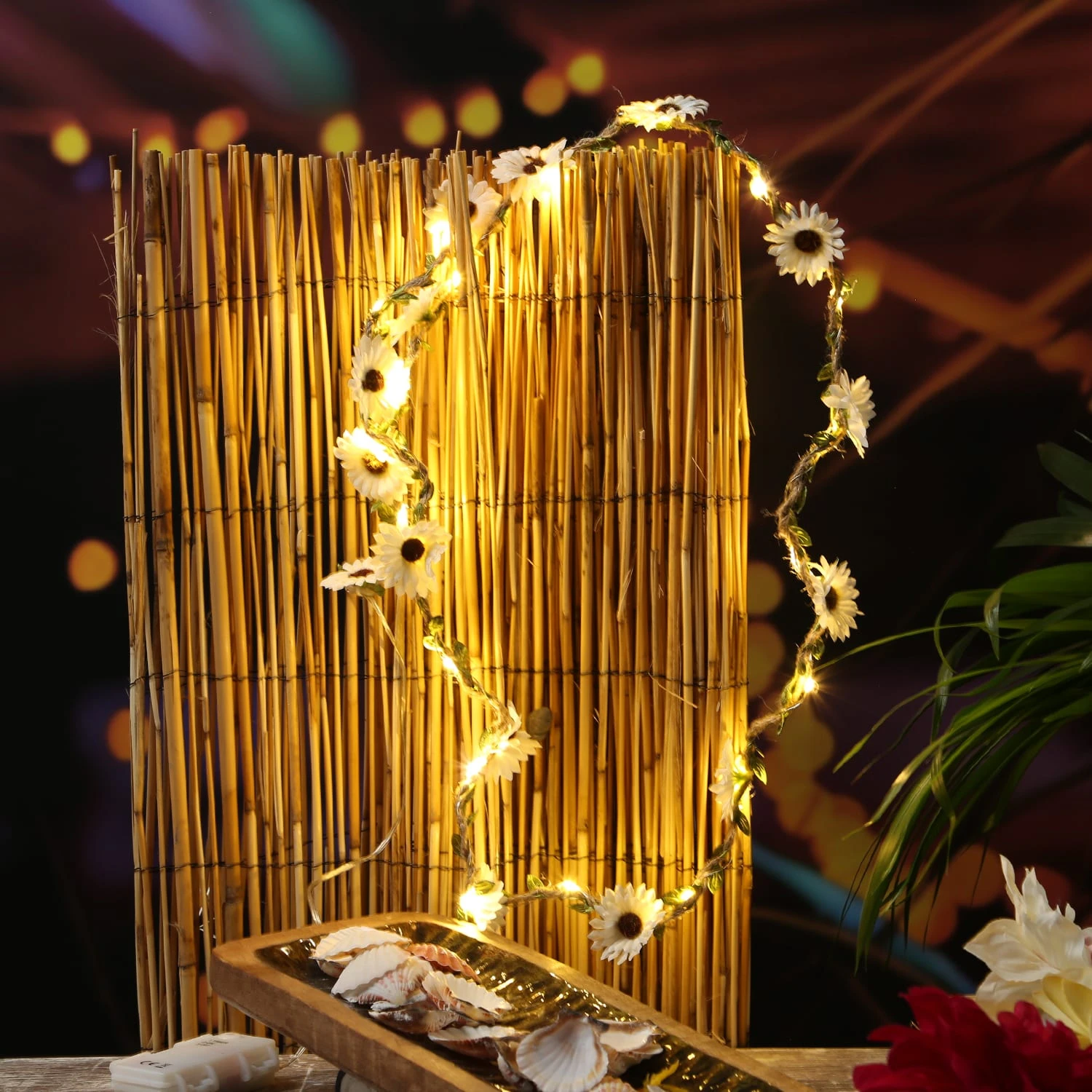 MARELIDA LED Lichterkette Blumen In Weiß - L: 1,45m – Bild 3