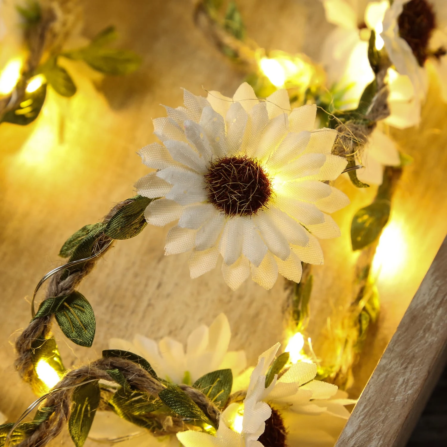 MARELIDA LED Lichterkette Blumen In Weiß - L: 1,45m – Bild 6