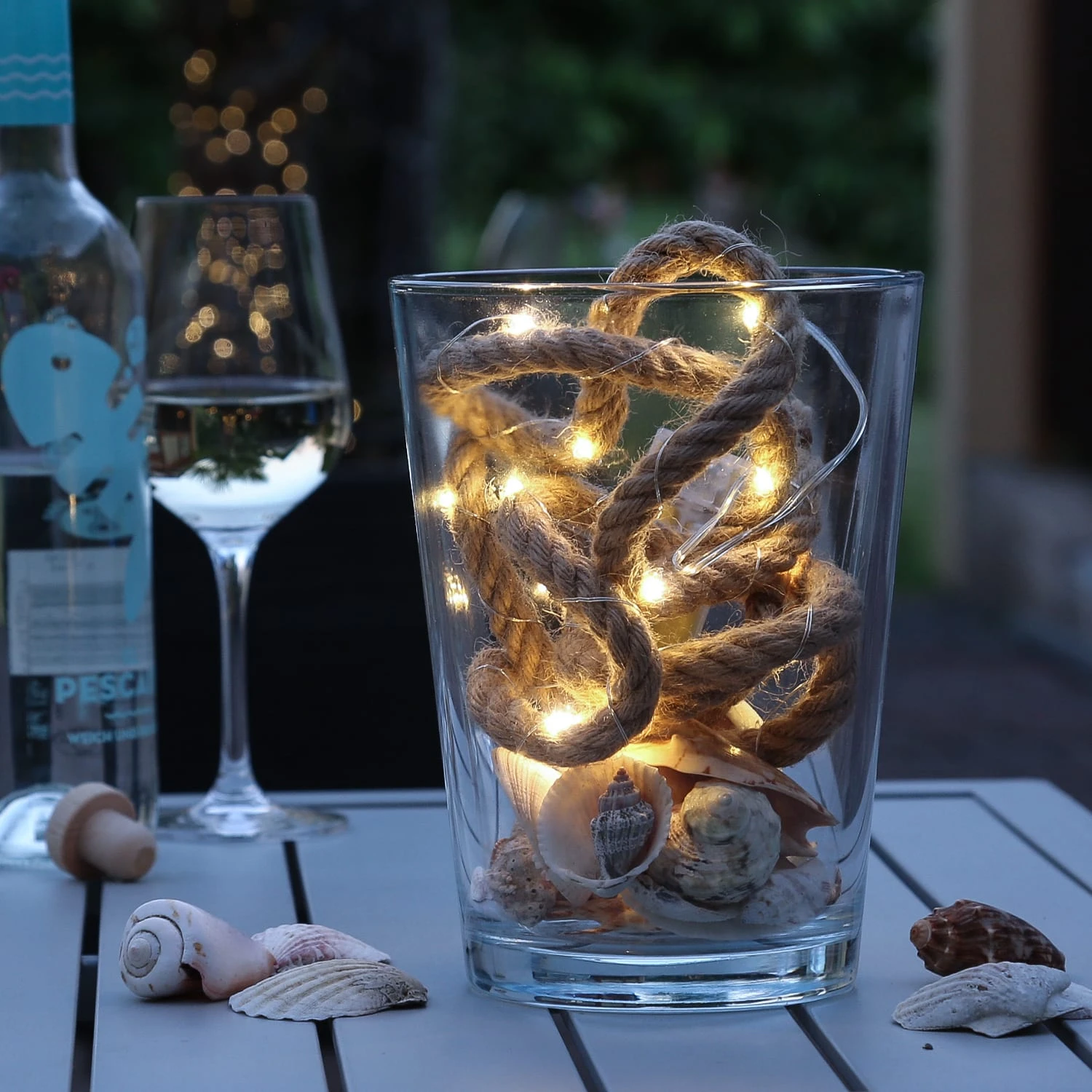 MARELIDA LED Lichterkette Juteseil 40 Warmweiße LED Timer L: 1,95m In Natur – Bild 3