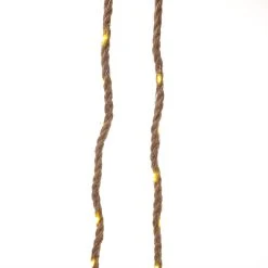 MARELIDA LED Lichterkette Juteseil 40 Warmweiße LED Timer L: 1,95m In Natur