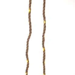 MARELIDA LED Lichterkette Juteseil 60 Warmweiße LED Timer L: 2,95m In Natur