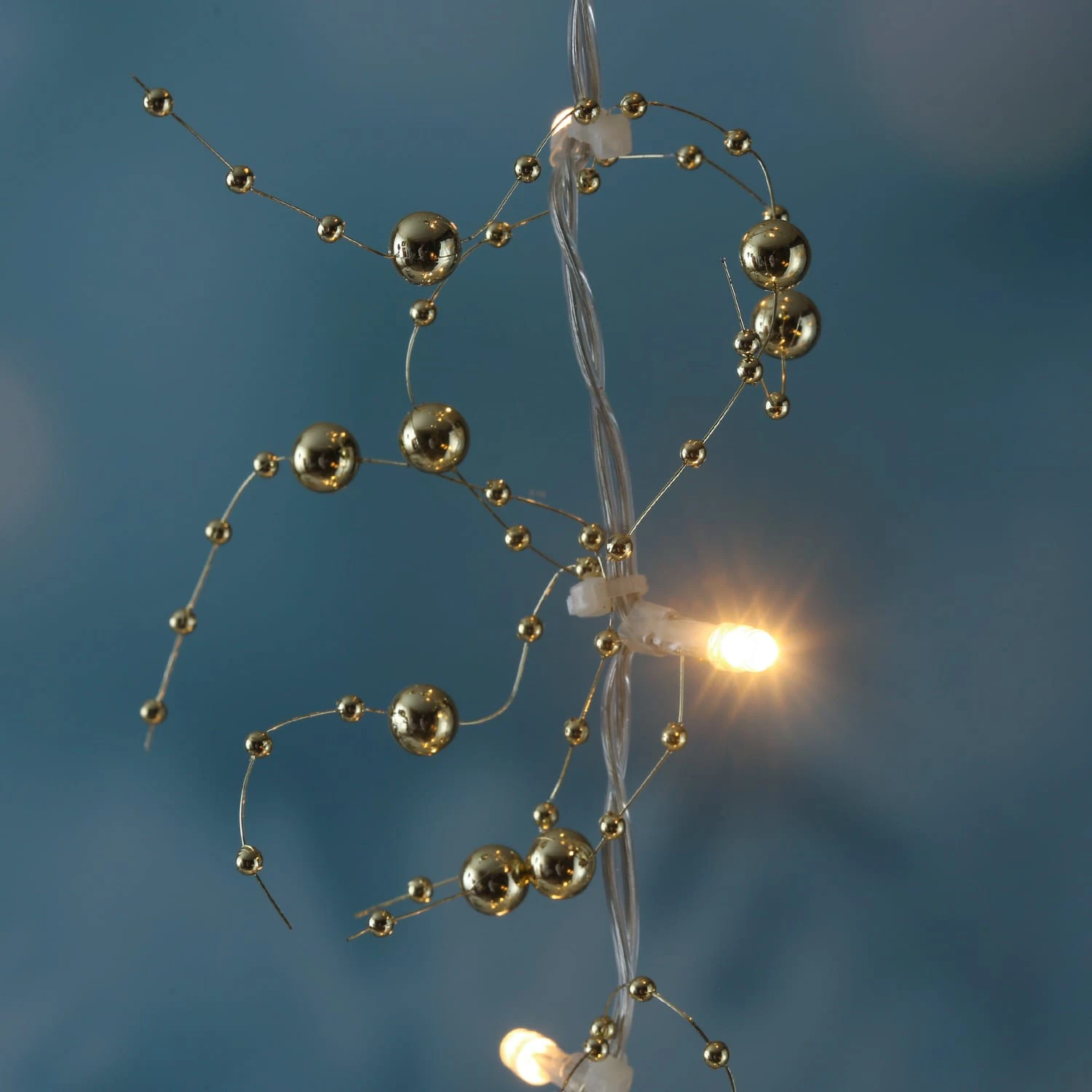 MARELIDA LED Lichterkette Perlen Beleuchtet Batteriebetrieb L: 95cm In Gold – Bild 4