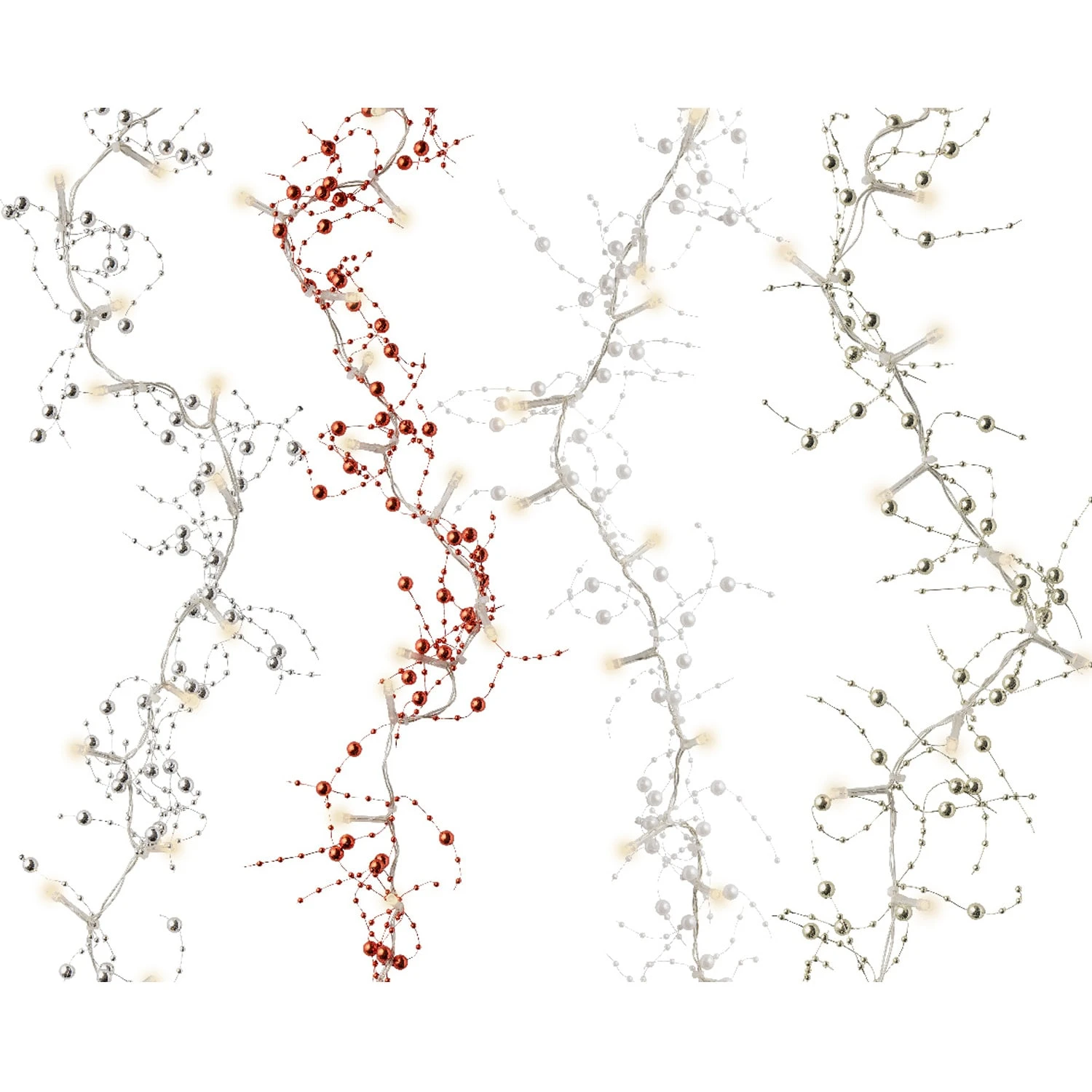 MARELIDA LED Lichterkette Perlen Beleuchtet Batteriebetrieb L: 95cm In Gold – Bild 6