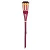 MARELIDA LED Solar Bambus Fackel In Pink