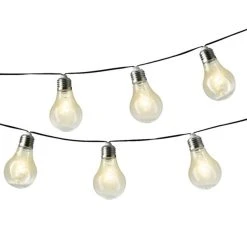 MARELIDA LED Solar Lichterkette 10 Glühbirnen In Transparent - L: 4,5m