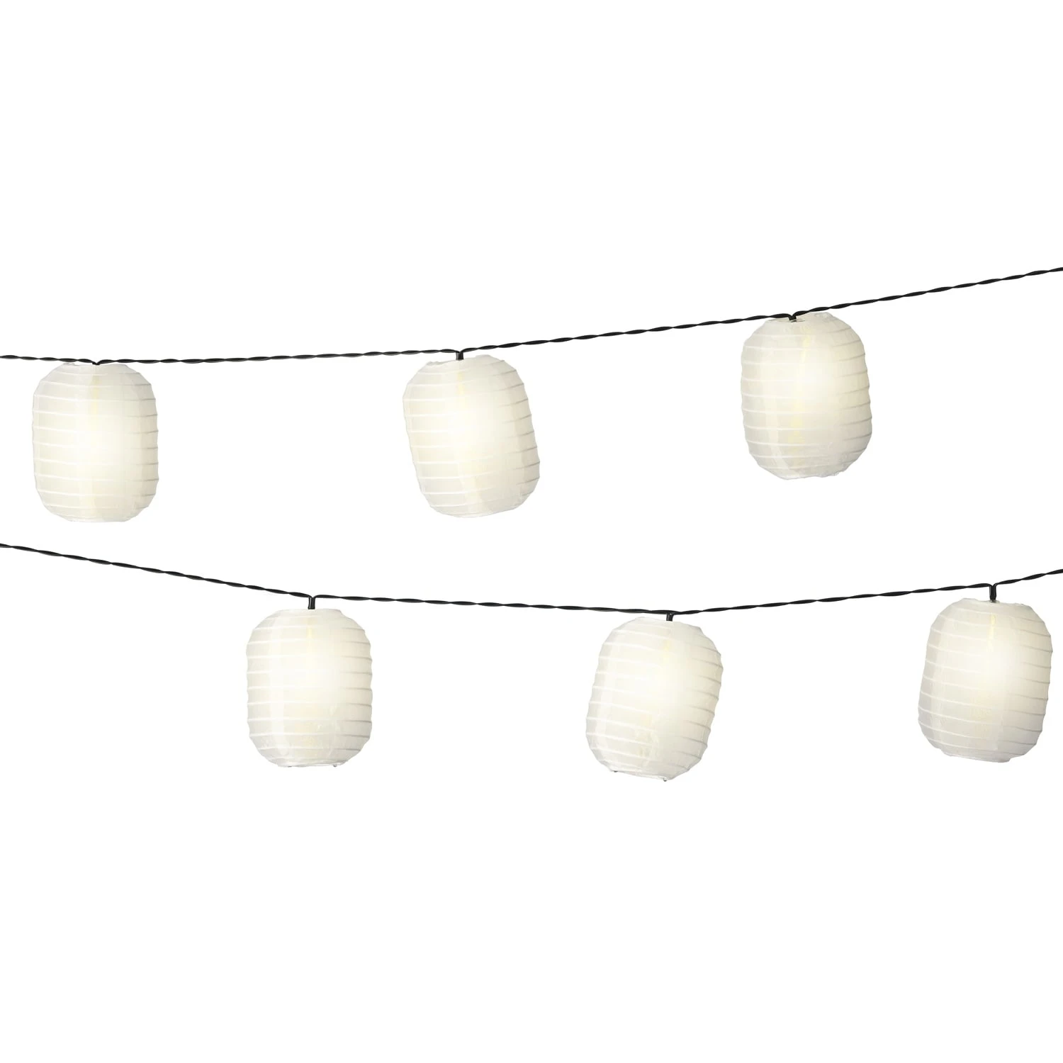 MARELIDA LED Solar Lichterkette 10 Weiße Lampions L: 4,5m In Weiß