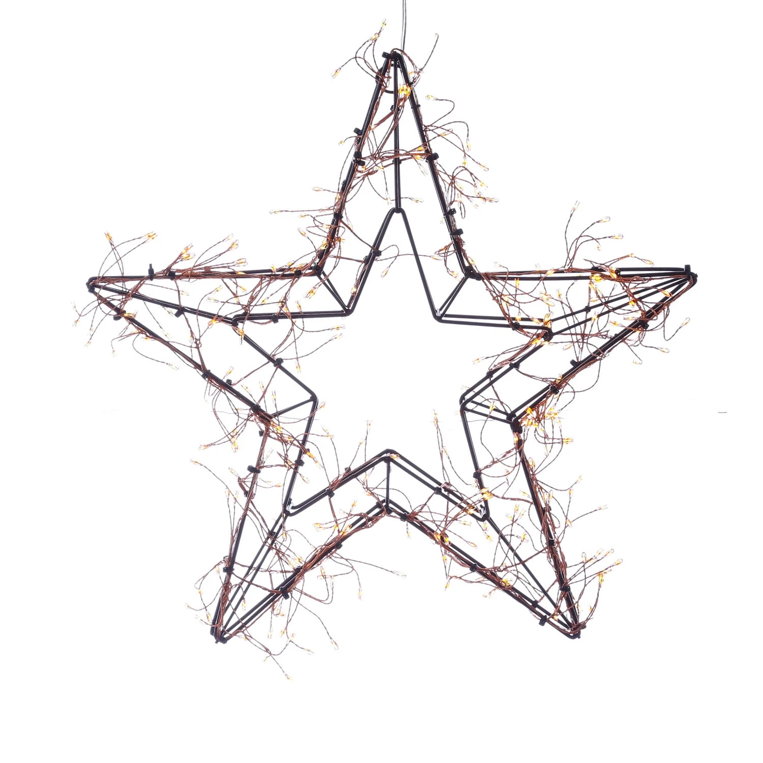 MARELIDA LED Stern Metallstern Hängend 150 LED H: 38cm Für Außen In Schwarz – Bild 3