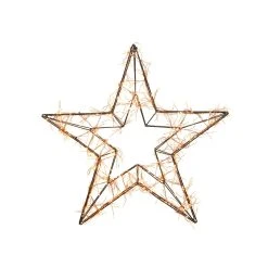 MARELIDA LED Stern Metallstern Hängend 150 LED H: 38cm Für Außen In Schwarz