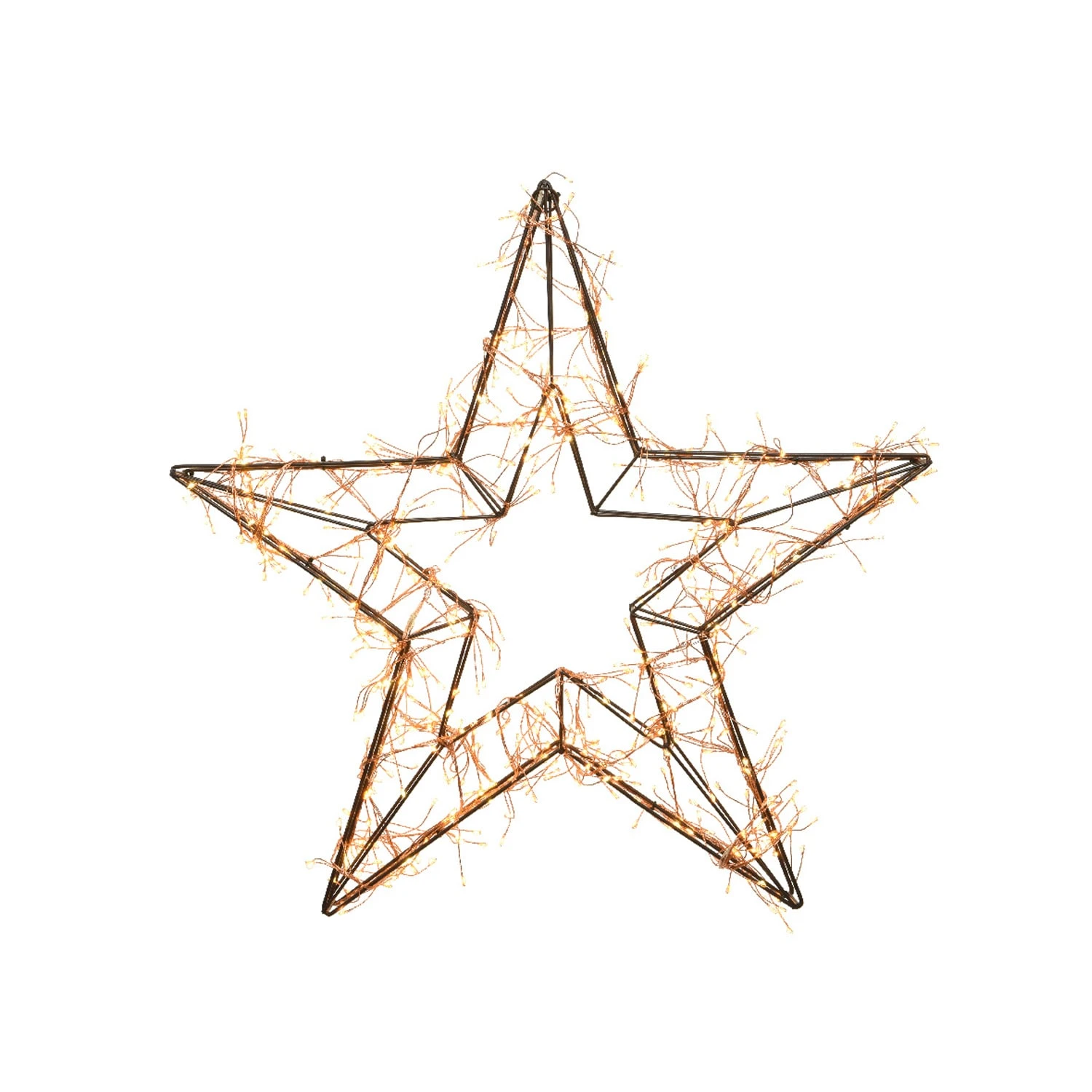 MARELIDA LED Stern Metallstern Hängend 150 LED H: 38cm Für Außen In Schwarz