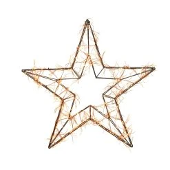 MARELIDA LED Stern Metallstern Hängend 300 LED H: 58cm Für Außen In Schwarz