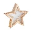 MARELIDA LED Stern Mit Hirsch Motiv Stehend Holz H: 28,5cm In Braun