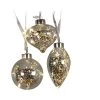 Näve 3er-Set LED-Glaskugeln In Silber