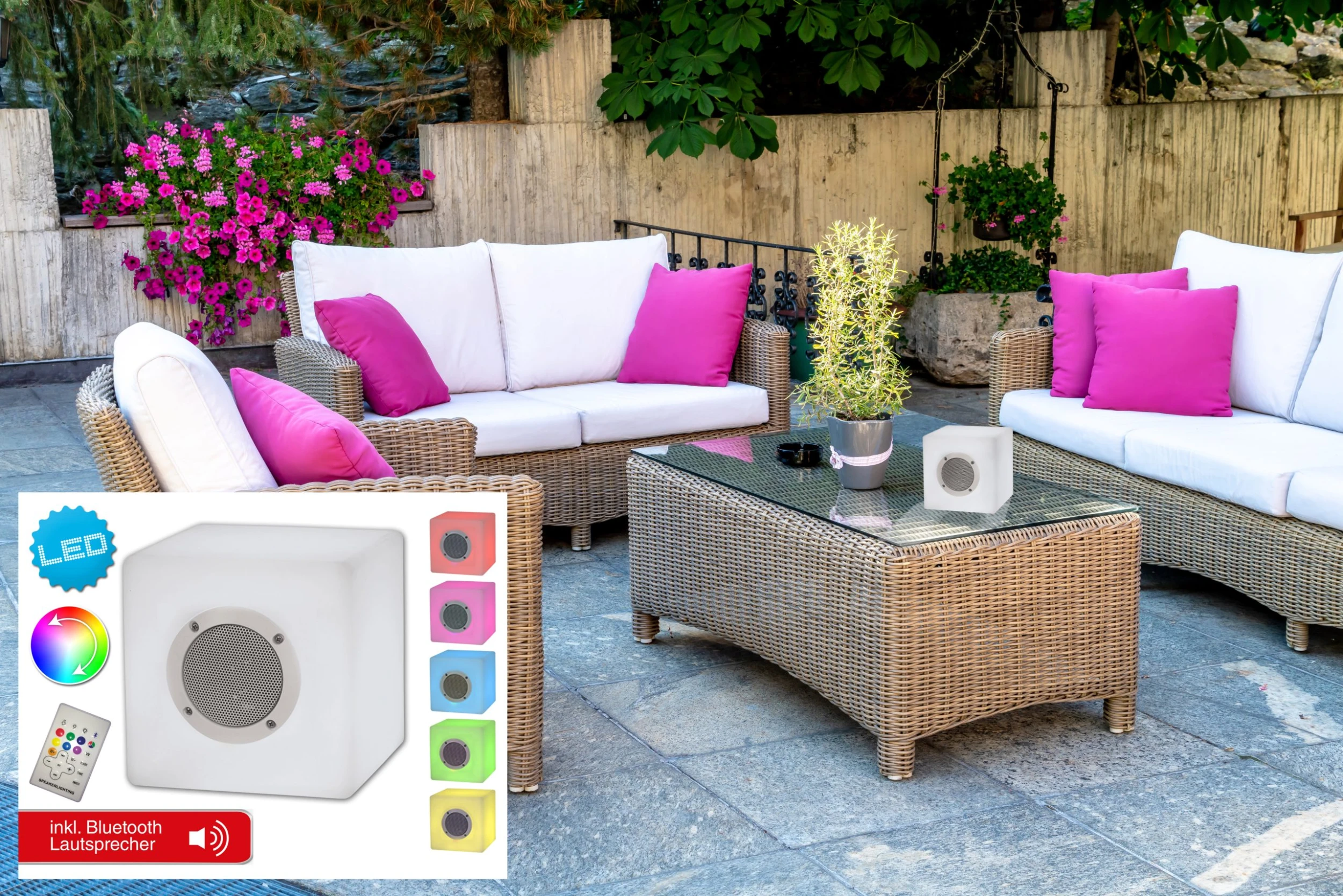 Näve Deko-Würfel Mit Bluetooth "Cube" In Bunt – Bild 2