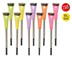 Näve LED Solar-Erdspieß 10er Set "Multi" In Bunt
