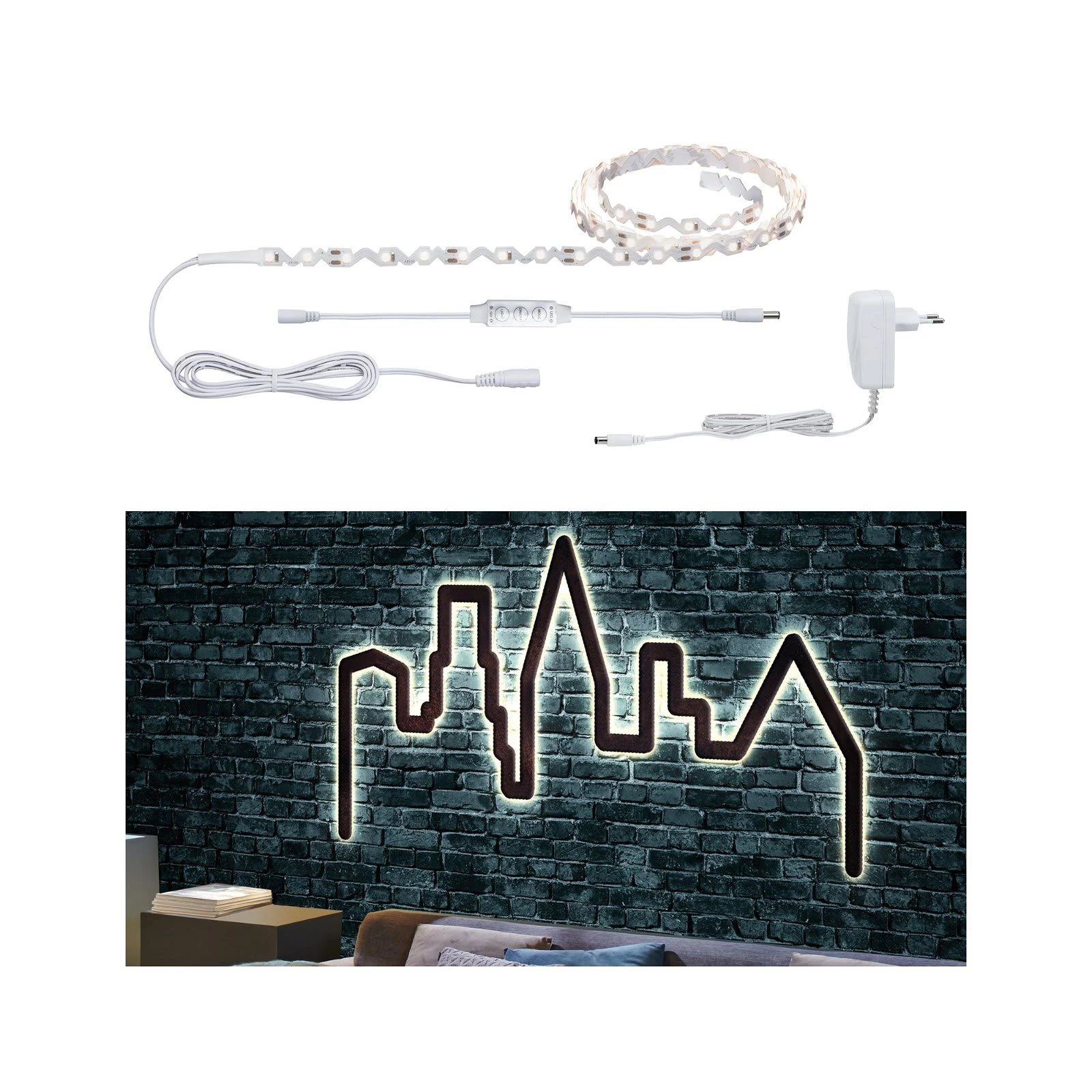 Paulmann LED-Streifen FlexLED 3D Basisset Warmw. 1,5m Leuchtschrift Selber Machen In Wei