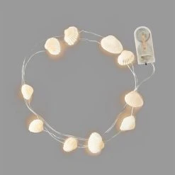 PureDay LED-Lichterkette Muscheln, Natur