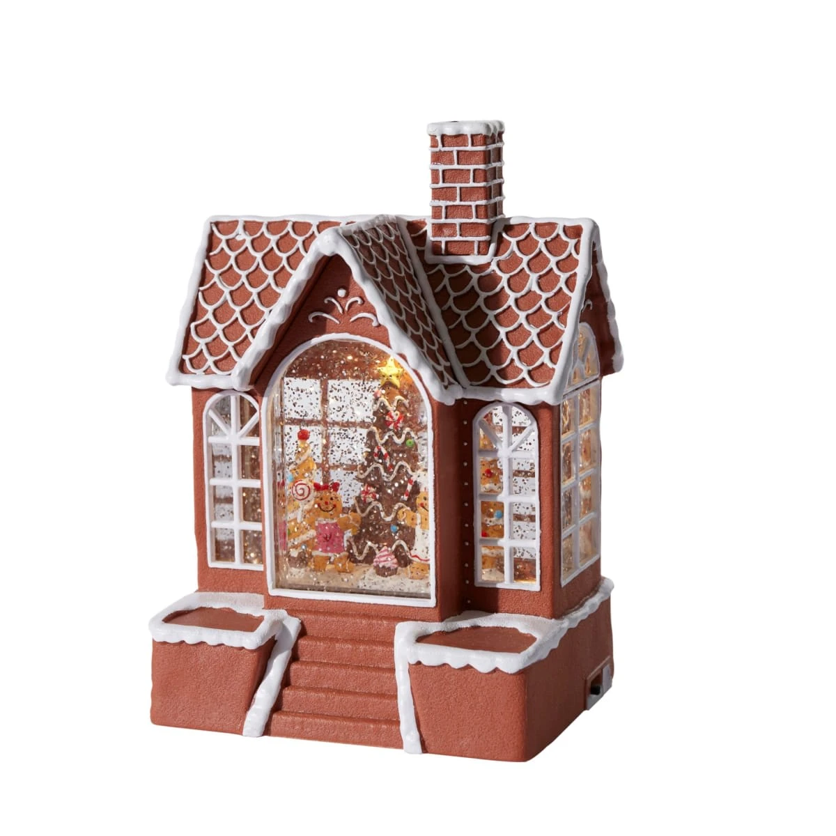 PureDay LED-Objekt Lebkuchenhaus, Braun