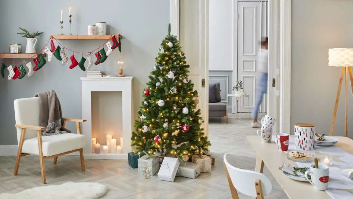 PureDay LED-Tischleuchte X-Mas, Natur – Bild 4