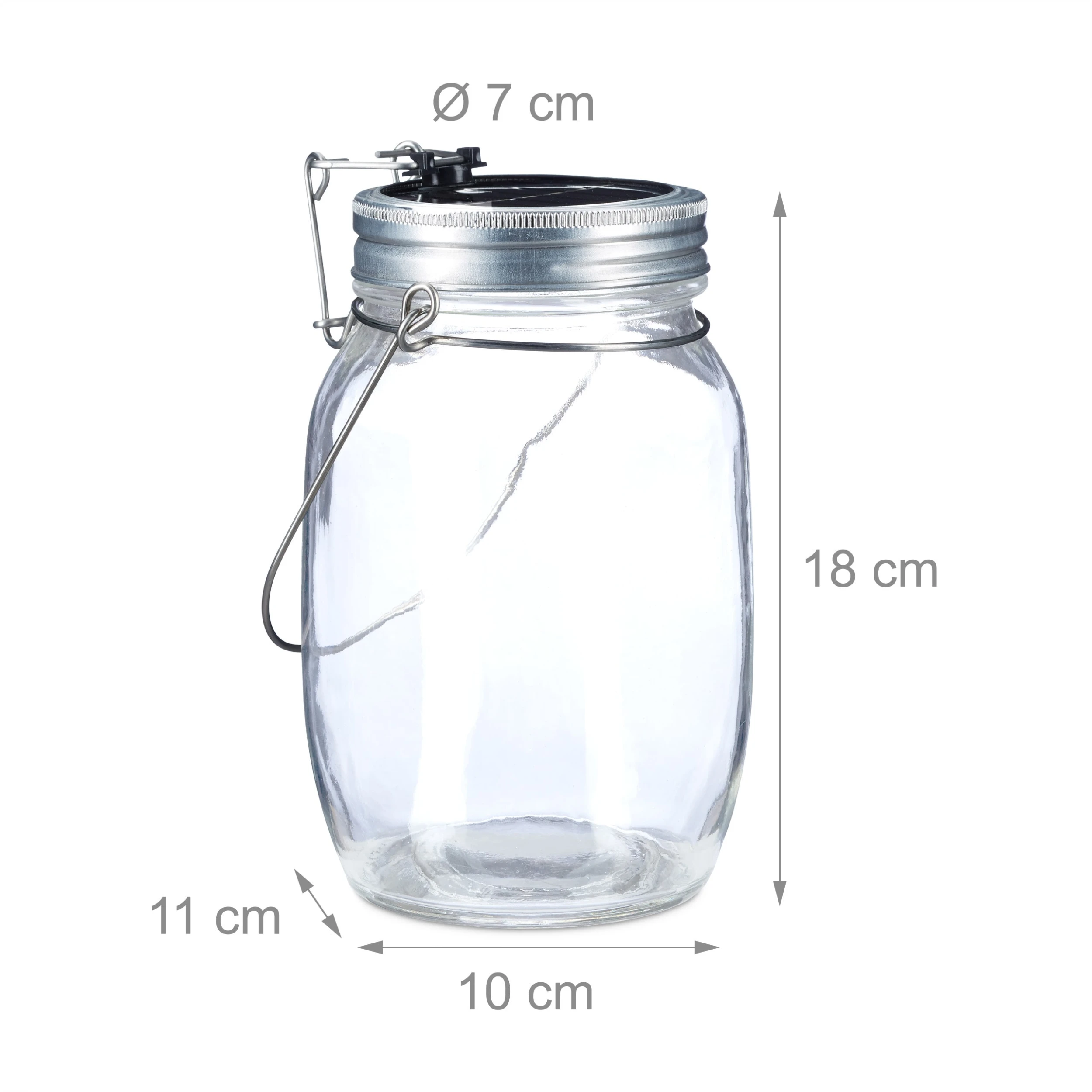 Relaxdays 2x Glas Solarleuchte In Transparent – Bild 4