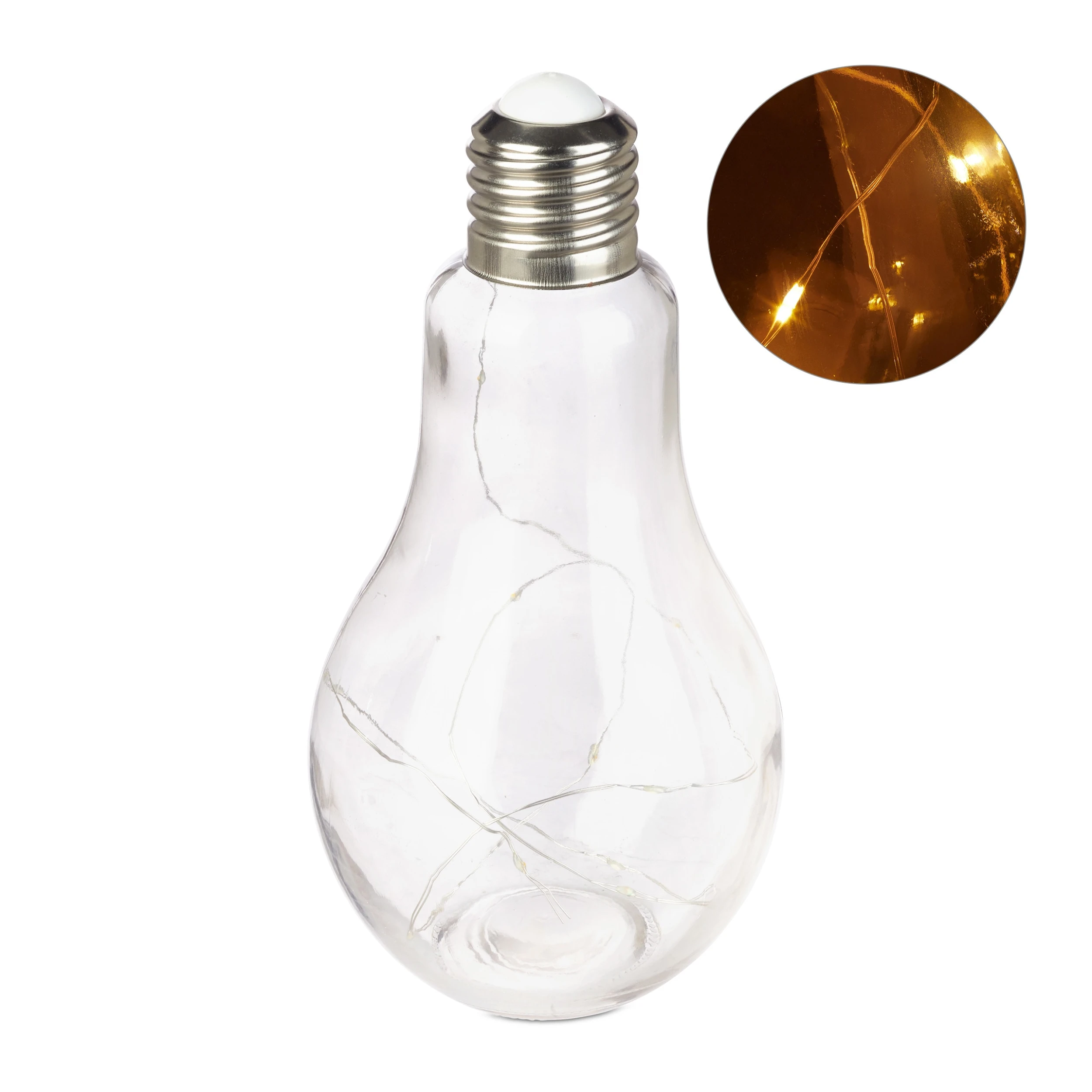 Relaxdays 2x LED-Dekogelühbirne In Transparent – Bild 2