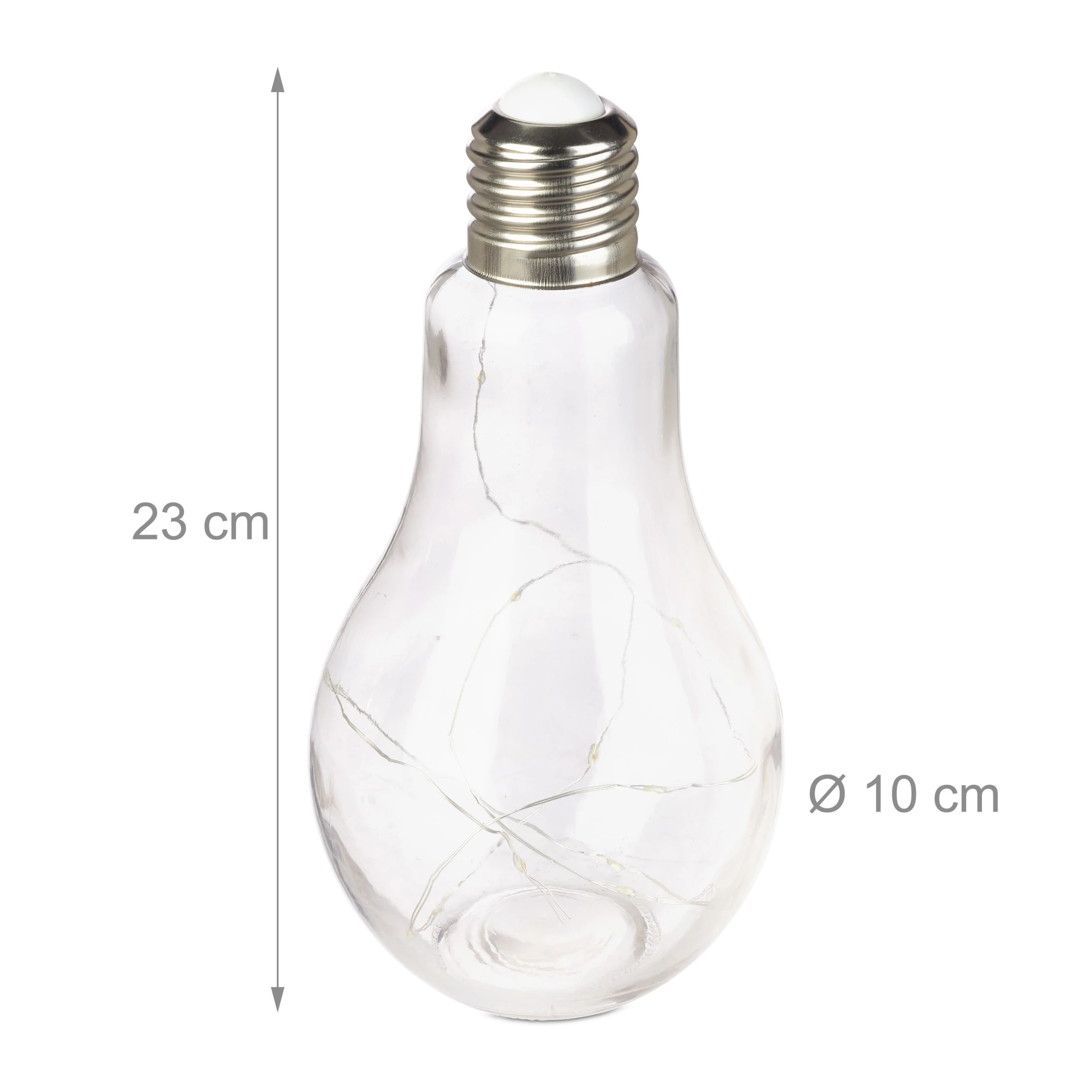 Relaxdays 2x LED-Dekogelühbirne In Transparent – Bild 3