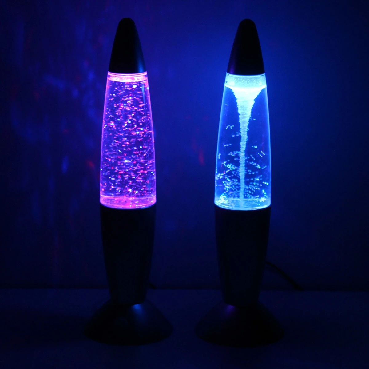 SATISFIRE Rocket Lampe GLITTER RGB Lavalampe H: 36cm In Silber – Bild 6