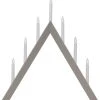 Star Trading Fensterleuchter ARROW 7 Warmweiße Glühlampen H: 64,5cm In Hellgrau