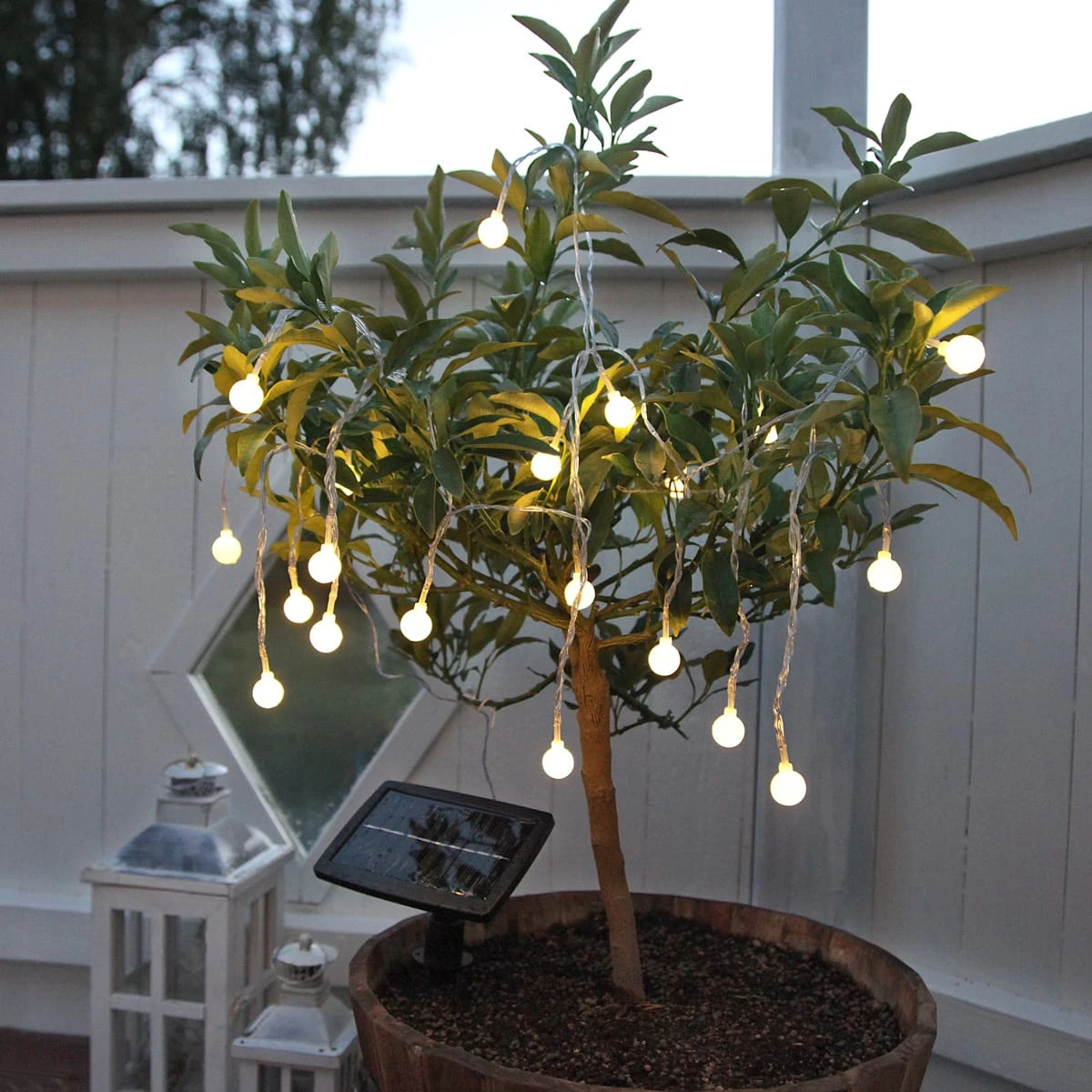 Star Trading LED Solar Lichterkette Globini 20 Warmweiße LED In Weiß - L: 4,75m – Bild 2