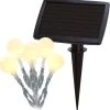 Star Trading LED Solar Lichterkette Globini 20 Warmweiße LED In Weiß - L: 4,75m