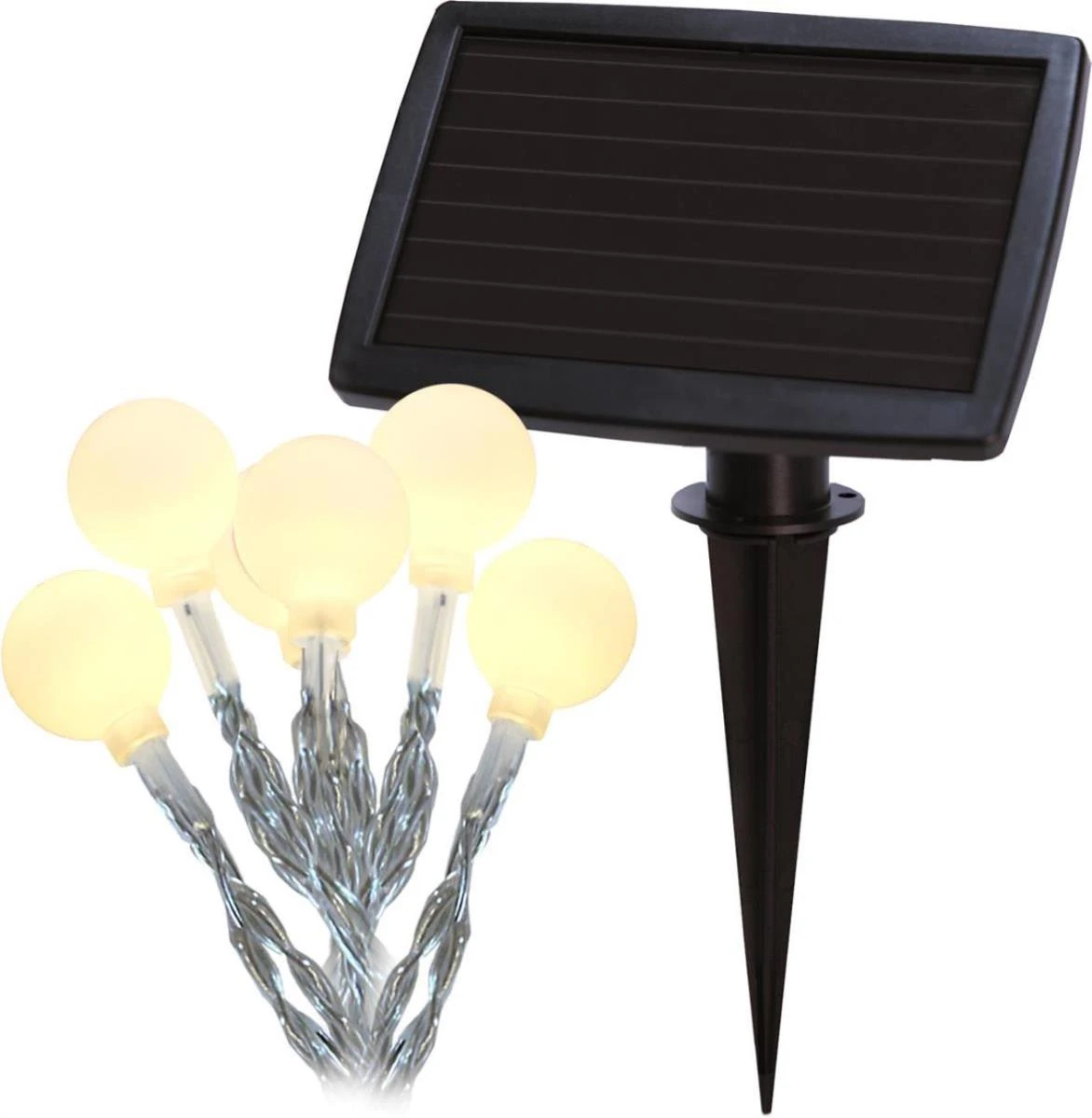Star Trading LED Solar Lichterkette Globini 20 Warmweiße LED In Weiß - L: 4,75m
