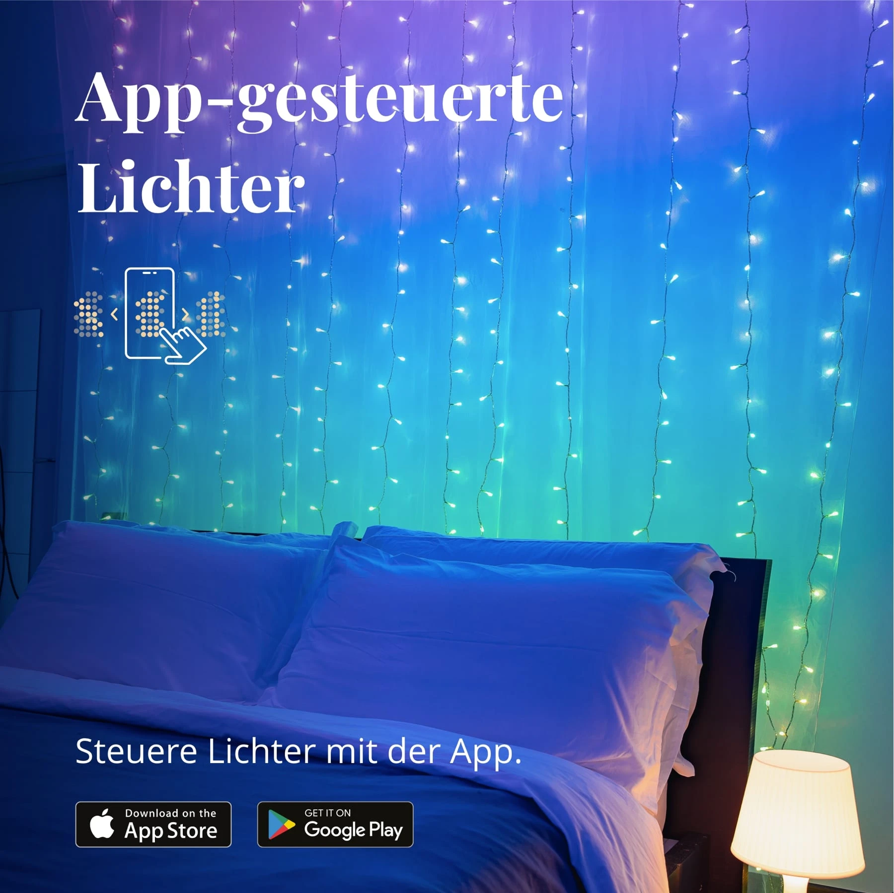 Twinkly Smarter Lichter-Vorhang CURTAIN Mit 210 LEDs 1 X 2,1 M In Bunt - RGB LED – Bild 11