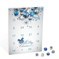 VALIOSA Mode-Schmuck Adventskalender Merry Christmas In Blau