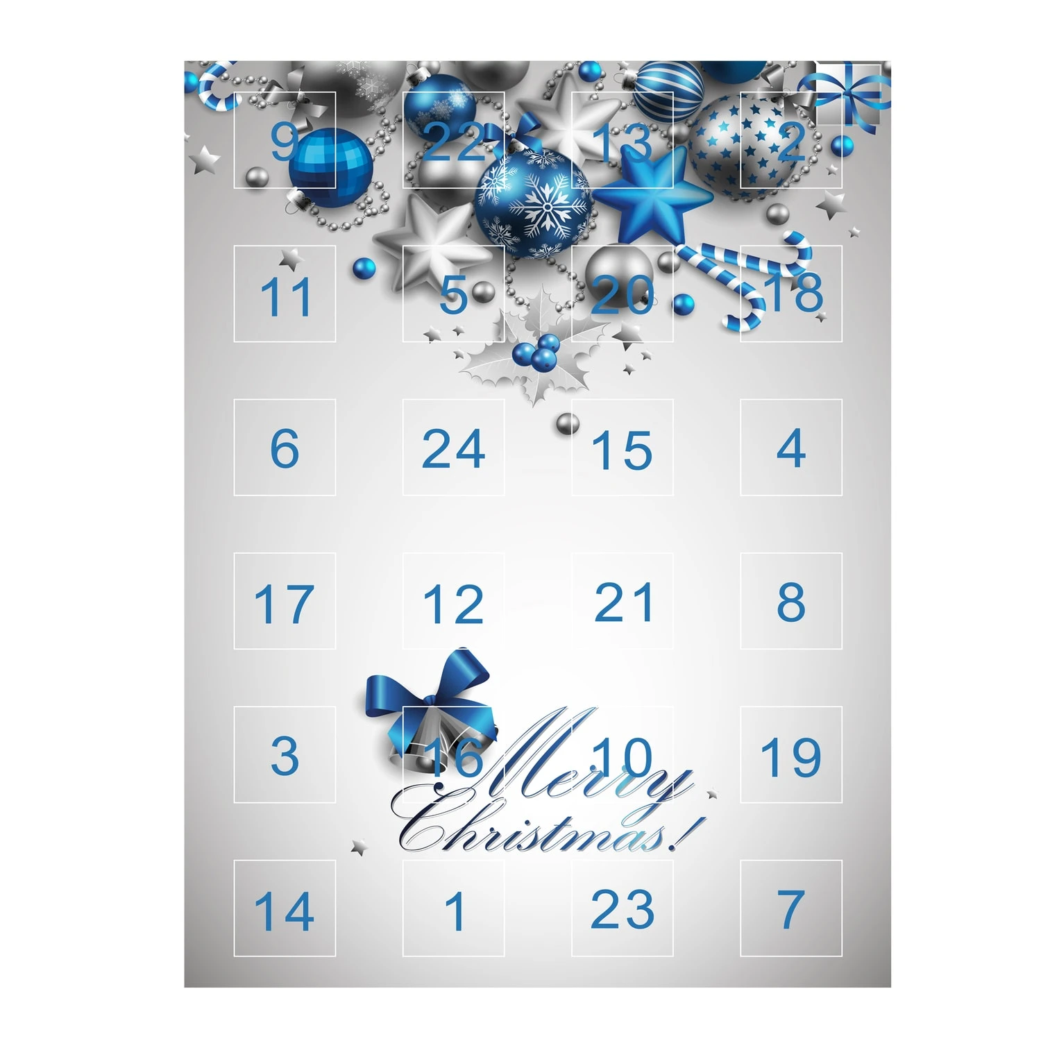 VALIOSA Mode-Schmuck Adventskalender Merry Christmas In Blau – Bild 8